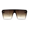 Womens Square Flat Top Racer Exposed Lens Boyfriend Sunglasses