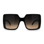 Womens Mod Rectangle Plastic Fashion Sunglasses