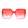 Womens Mod Rectangle Plastic Fashion Sunglasses