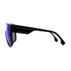 Mens 80s Futuristic Robotic Shield Sport Horn Rim Sunglasses