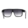 Mens 80s Futuristic Robotic Shield Sport Horn Rim Sunglasses