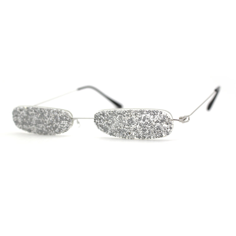 Full Opaque Rhinestone Lens Jewelry Eyeglasses NOT SEE THROUGH