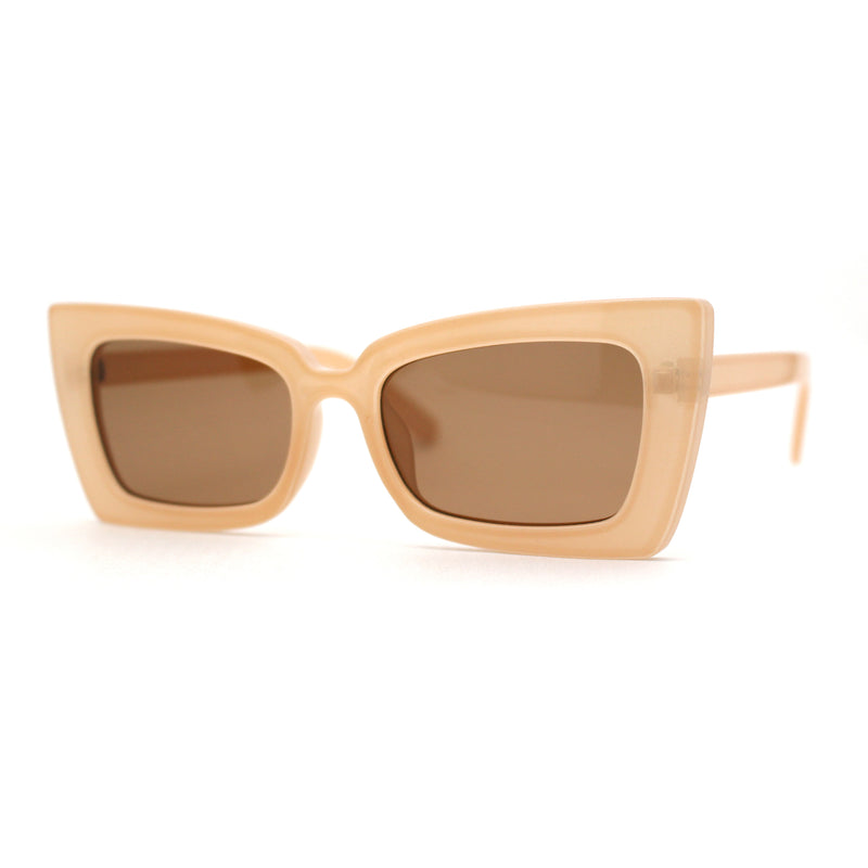Womens Mod Square Sharp Cat Eye Plastic Sunglasses