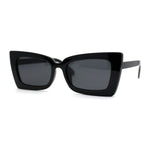 Womens Mod Square Sharp Cat Eye Plastic Sunglasses