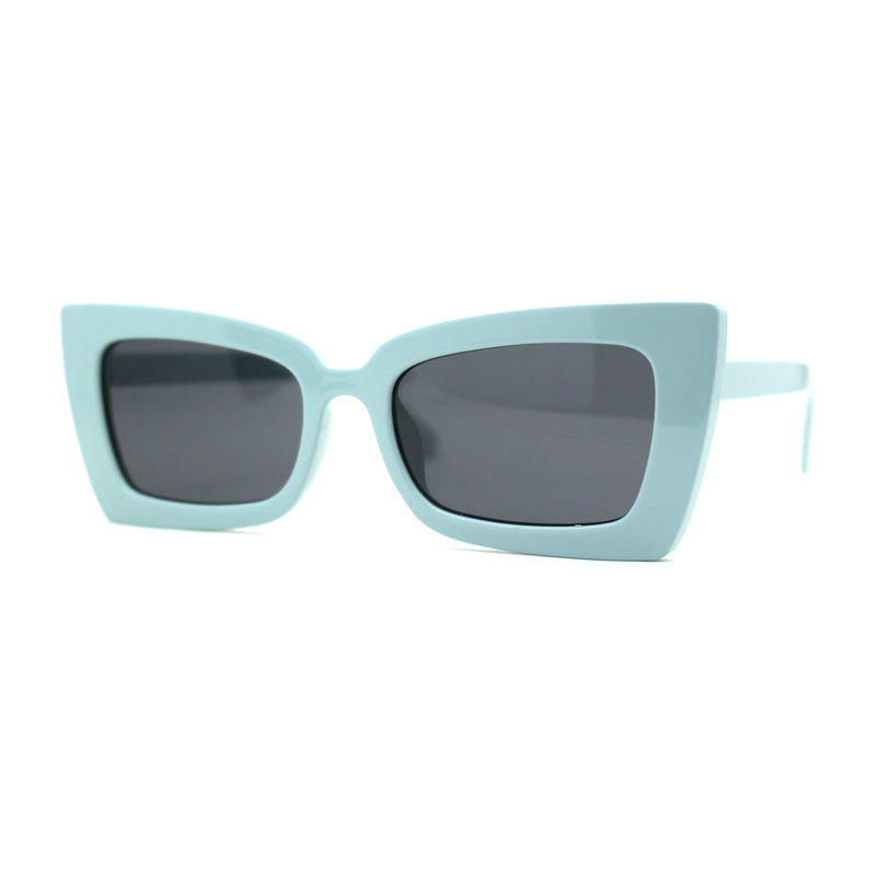 Womens Mod Square Sharp Cat Eye Plastic Sunglasses