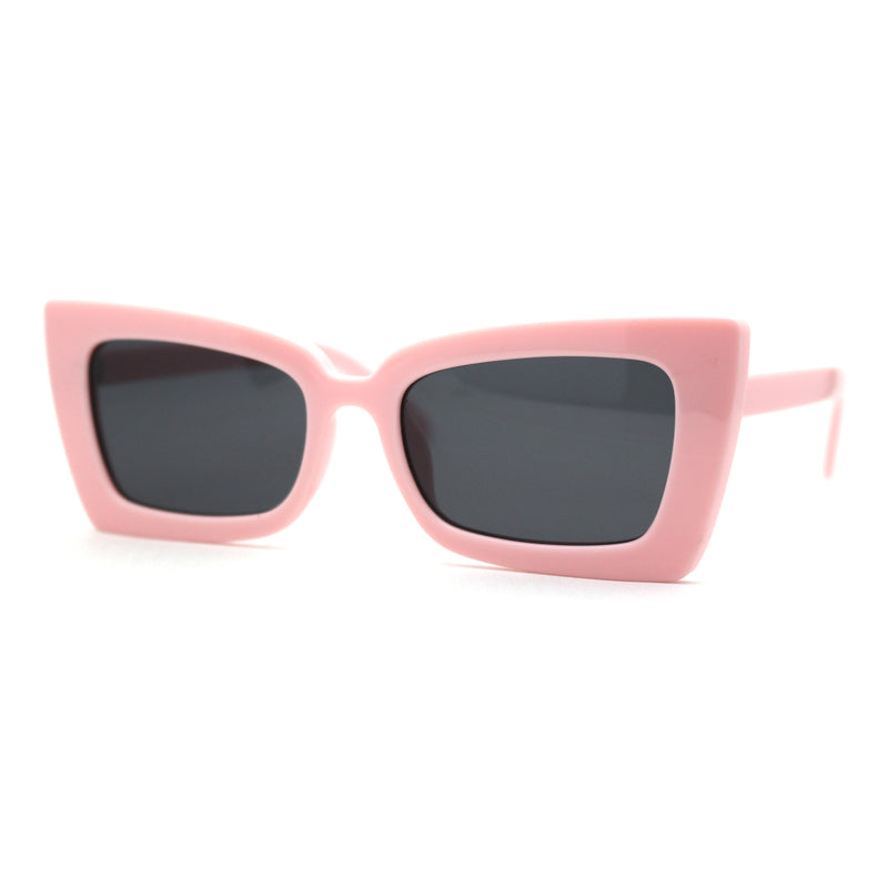 Womens Mod Square Sharp Cat Eye Plastic Sunglasses