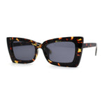 Womens Mod Square Sharp Cat Eye Plastic Sunglasses