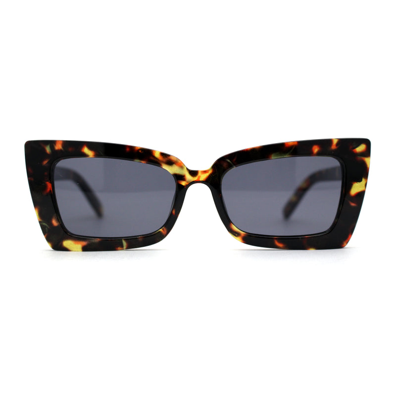 Womens Mod Square Sharp Cat Eye Plastic Sunglasses