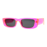 Neon Pop Color Mod Square Rectangle Retro Sunglasses