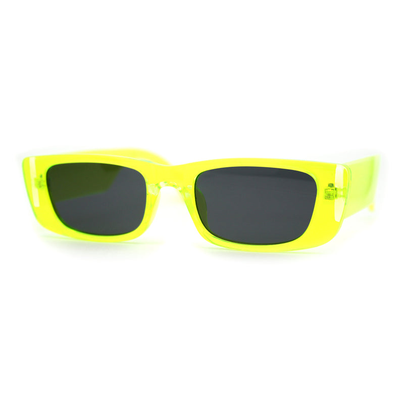 Neon Pop Color Mod Square Rectangle Retro Sunglasses