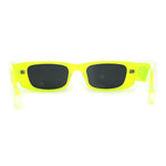 Neon Pop Color Mod Square Rectangle Retro Sunglasses