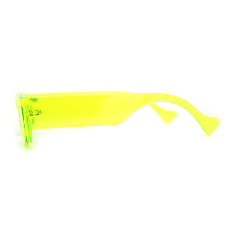 Neon Pop Color Mod Square Rectangle Retro Sunglasses