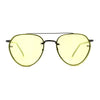 Pop Color Lens Iconic Rimless Tear Drop Offcer Pilots Sunglasses