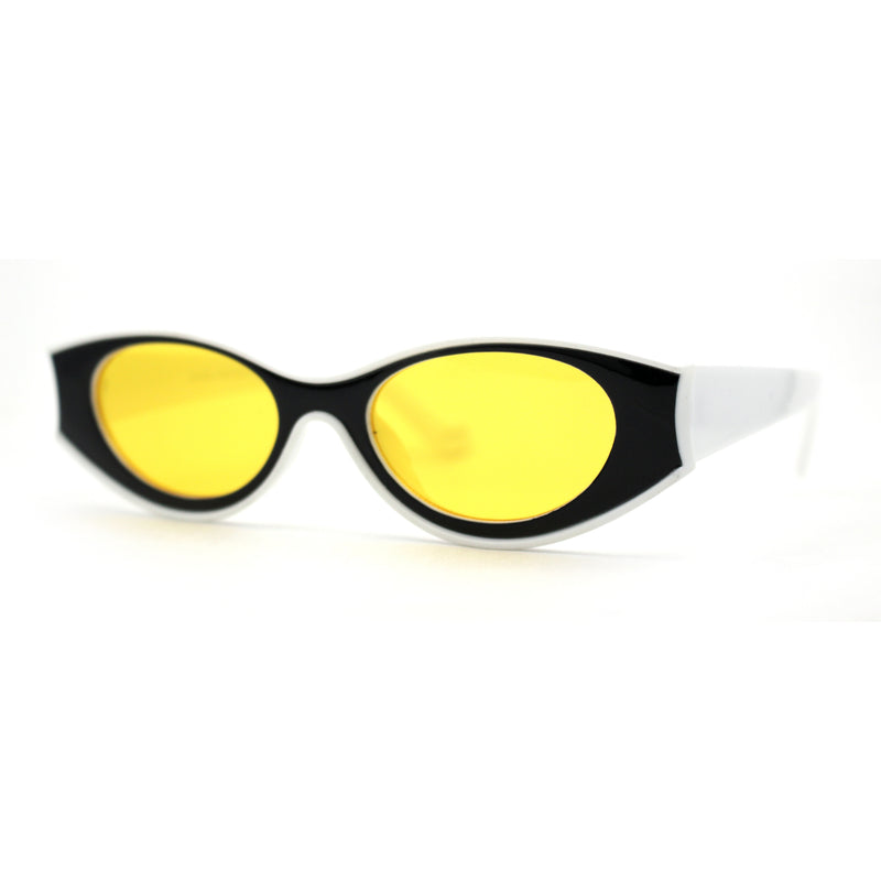 Concave Thick Plastic Frame Clout Style Oval Sunglasses