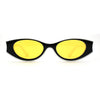 Concave Thick Plastic Frame Clout Style Oval Sunglasses