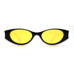 Concave Thick Plastic Frame Clout Style Oval Sunglasses