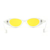 Concave Thick Plastic Frame Clout Style Oval Sunglasses