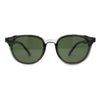 Hipster Round Horn Rim Inset Lens Thin Plastic Sunglasses