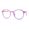 Kid Girls Flexible Rubber Geometric Keyhole Blue Light Filter Computer Glasses