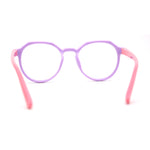 Kid Girls Flexible Rubber Geometric Keyhole Blue Light Filter Computer Glasses