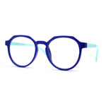 Kid Girls Flexible Rubber Geometric Keyhole Blue Light Filter Computer Glasses