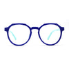 Kid Girls Flexible Rubber Geometric Keyhole Blue Light Filter Computer Glasses