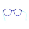 Kid Girls Flexible Rubber Geometric Keyhole Blue Light Filter Computer Glasses