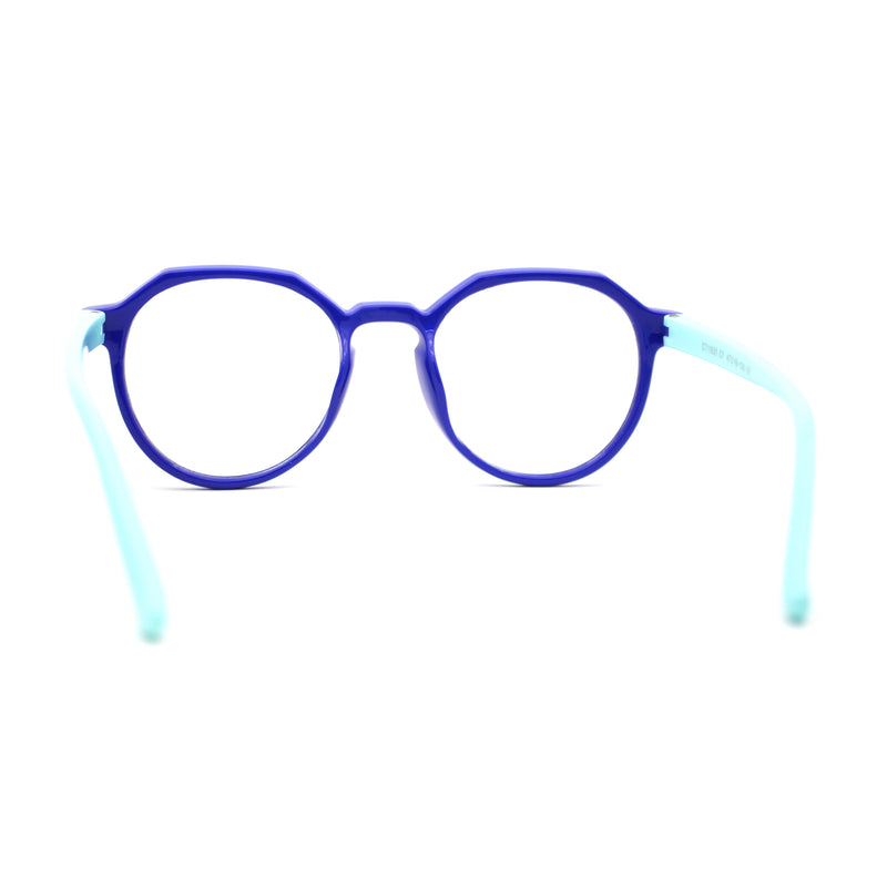 Kid Girls Flexible Rubber Geometric Keyhole Blue Light Filter Computer Glasses