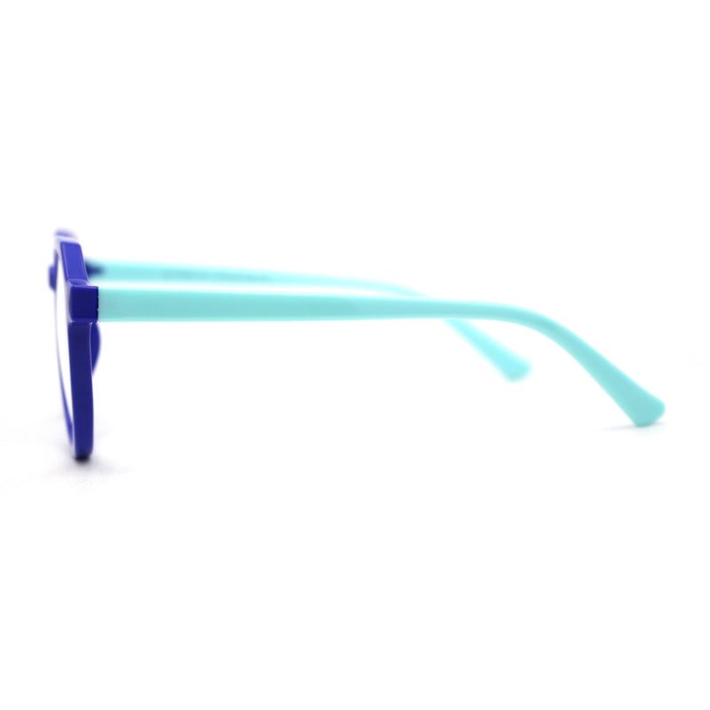 Kid Girls Flexible Rubber Geometric Keyhole Blue Light Filter Computer Glasses