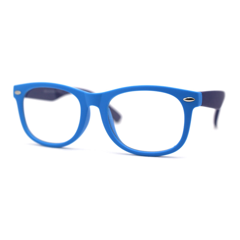 Boys Crushproof Flexible Rubber Horn Rim Blue Light Filter Computer Glasses