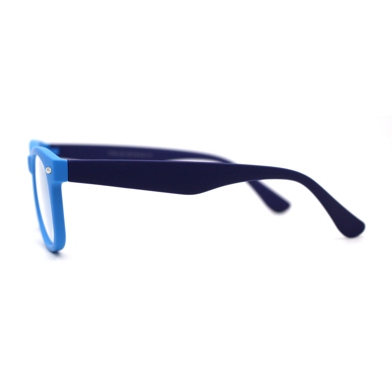 Boys Crushproof Flexible Rubber Horn Rim Blue Light Filter Computer Glasses