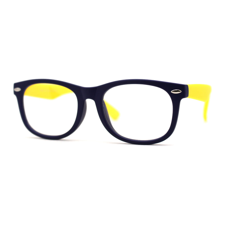 Boys Crushproof Flexible Rubber Horn Rim Blue Light Filter Computer Glasses