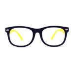 Boys Crushproof Flexible Rubber Horn Rim Blue Light Filter Computer Glasses