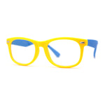 Boys Crushproof Flexible Rubber Horn Rim Blue Light Filter Computer Glasses