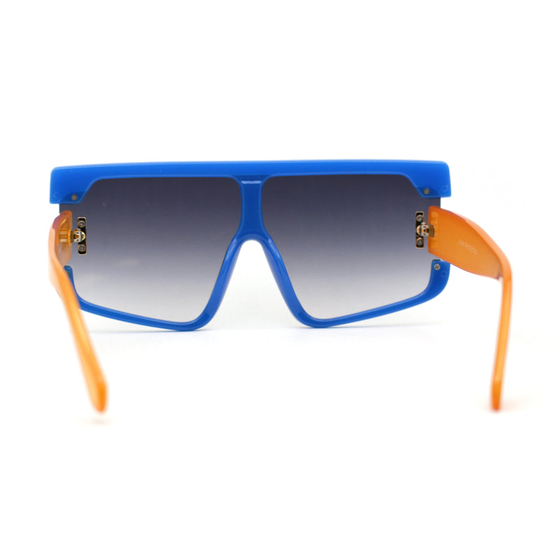 Oversize Shield Sunglasses – 80s Retro Futuristic Racer Style, Large Frame, UV400 Polycarbonate Lenses (Unisex)