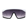 Flat Top Side Vent Mono Block Lens Shield 80s Sport Sunglasses