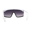 Flat Top Side Vent Mono Block Lens Shield 80s Sport Sunglasses