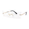 Die Cut Butterfly Lens Rimless Funky Hippie Sunglasses