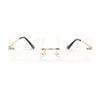 Die Cut Butterfly Lens Rimless Funky Hippie Sunglasses