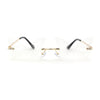 Die Cut Butterfly Lens Rimless Funky Hippie Sunglasses