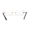 Die Cut Butterfly Lens Rimless Funky Hippie Sunglasses