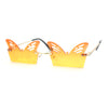 Die Cut Butterfly Lens Rimless Funky Hippie Sunglasses