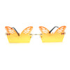 Die Cut Butterfly Lens Rimless Funky Hippie Sunglasses