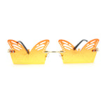 Die Cut Butterfly Lens Rimless Funky Hippie Sunglasses