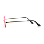 Die Cut Butterfly Lens Rimless Funky Hippie Sunglasses