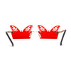 Die Cut Butterfly Lens Rimless Funky Hippie Sunglasses