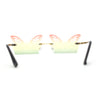 Die Cut Butterfly Lens Rimless Funky Hippie Sunglasses