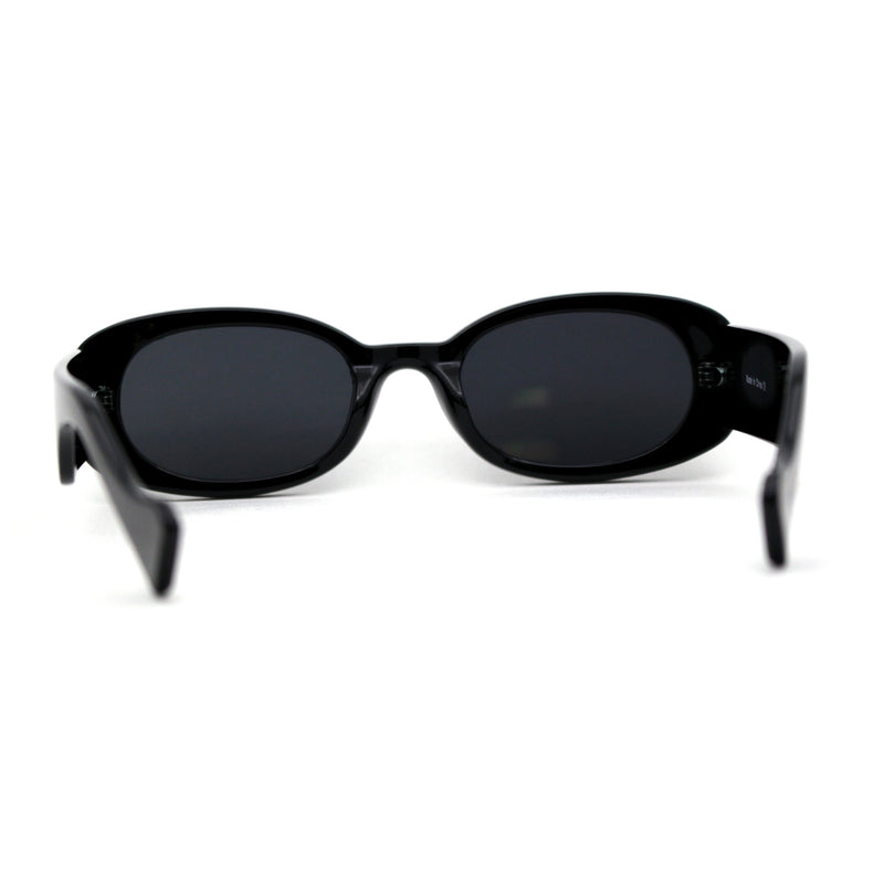Narrow Oval Clout Style Mod Plastic Womens Sunglasses
