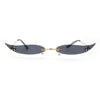 Mico Cut Out Narrow Blade Cat Eye Rimless Color Sunglasses