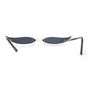 Mico Cut Out Narrow Blade Cat Eye Rimless Color Sunglasses